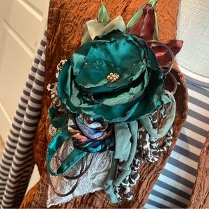 Adorning by D *New Scrappy Flower Pin Boutique brooch ladies OOAK